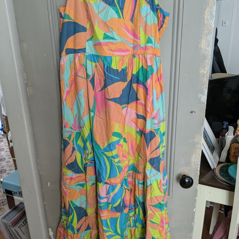 Sincerely Jules Vibrant Leaf Print Kids One Piece